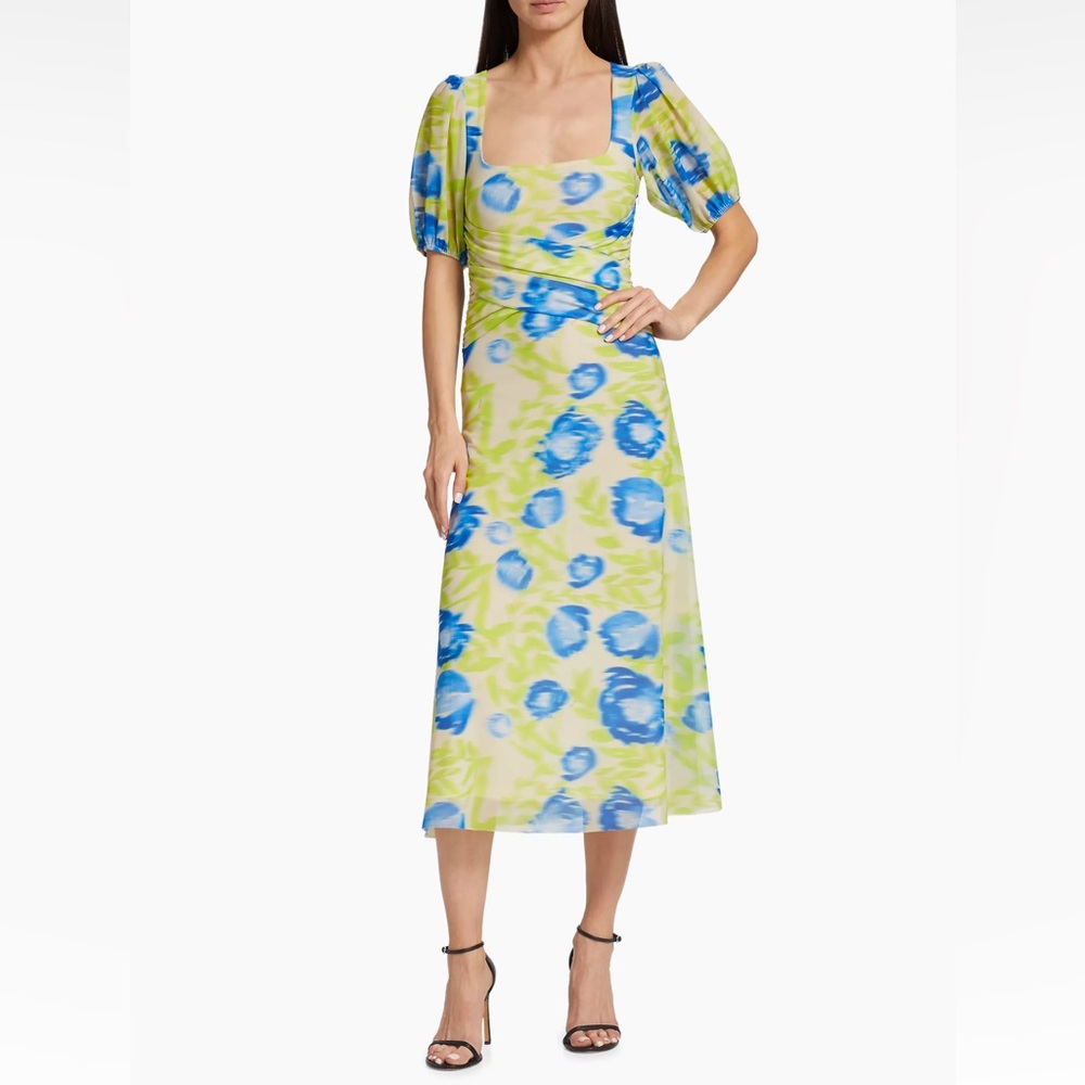 Ganni - Crisscross Mesh Midi-Dress - EU Size 38 - Picture 3 of 10
